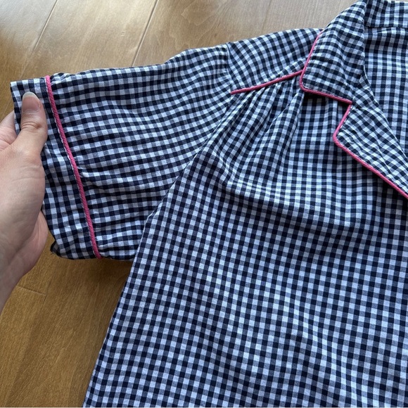 Liz Claiborne Sleepwear Black and White Gingham Pajama Set, Size Medium - Picture 12 of 15